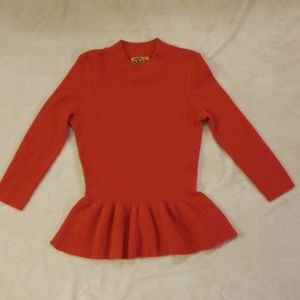Tory Burch Wool Peplum Sweater